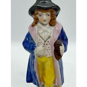 VTG OCCUPIED JAPAN PORCELAIN VICTORIAN FANCY MAN FIGURINE HAND PAINTED EUC 4”
